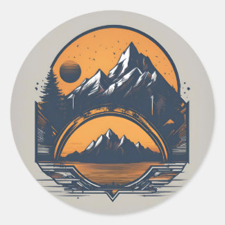 Travelling smart  classic round sticker