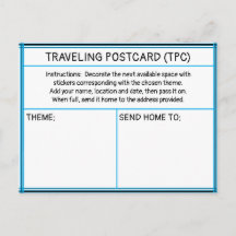 Travelling Sticker Postcard