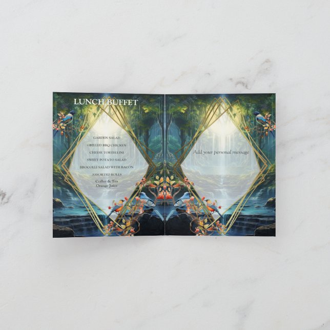 Travelling Waterfall Destination of Our World Invitation (Inside)