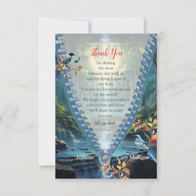 Travelling Waterfall Destination of Our World RSVP Card (Front)