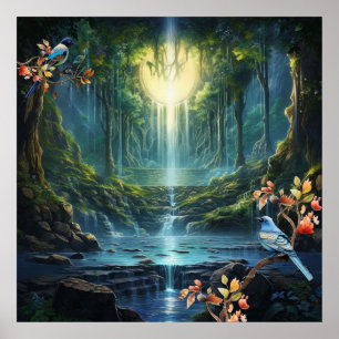 Travelling Waterfall Landscapes of Our World Poster