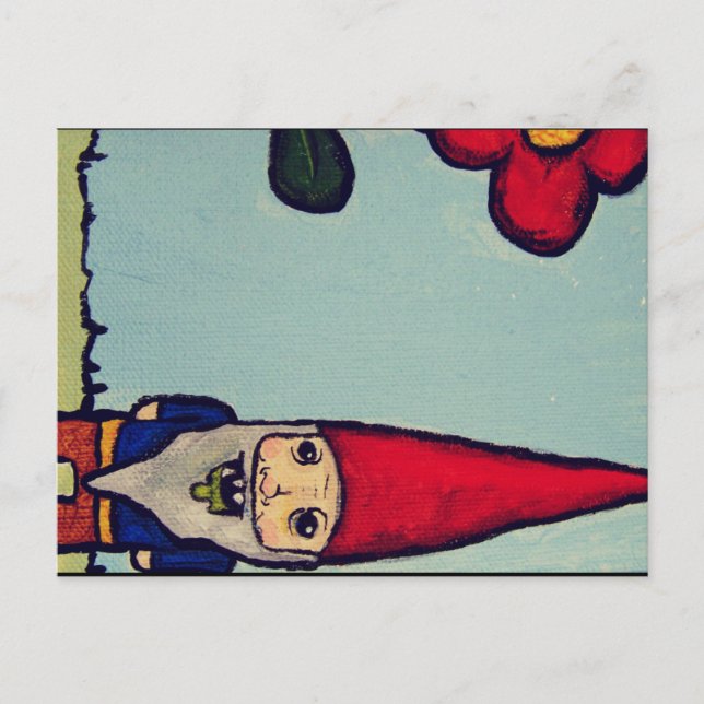 Travelling Zombie Gnome Post Card (Front)