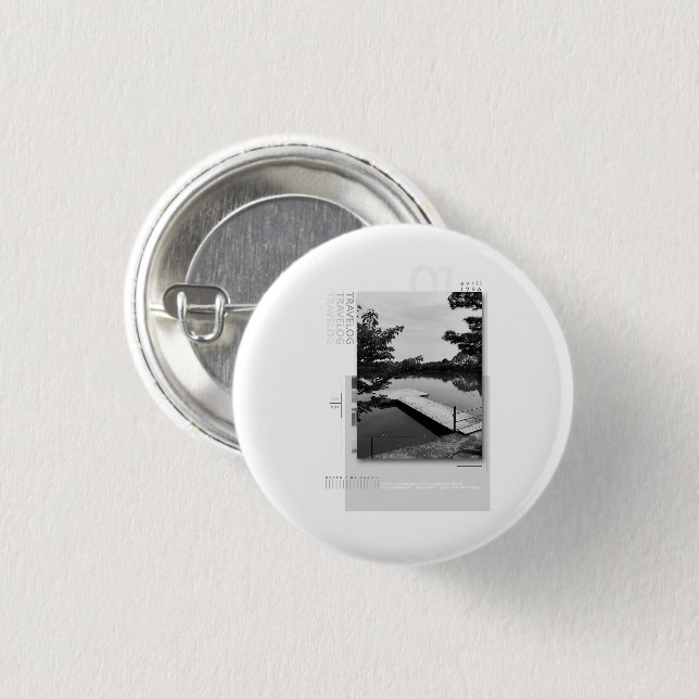 travelog_1 1 inch round button (Front & Back)