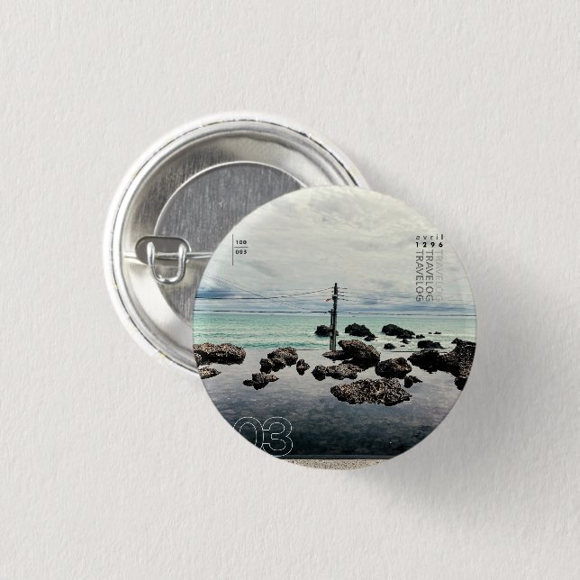 travelog_3 1 inch round button (Front & Back)