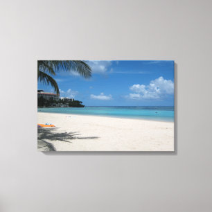 Travels Guam: Tropical Beach Canvas Print