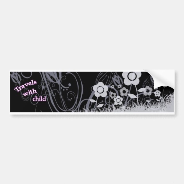 Travels With Child Bumper Sticker (Front)