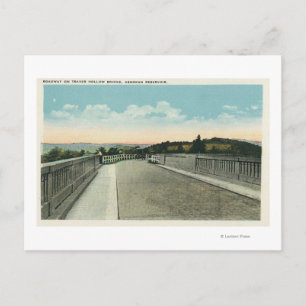 Traver Hollow Bridge Roadway View Postcard
