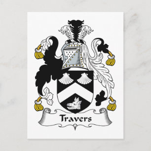 Travers Family Crest Postcard