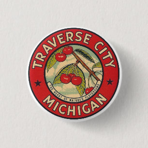 Traverse City, Michigan 1 Inch Round Button