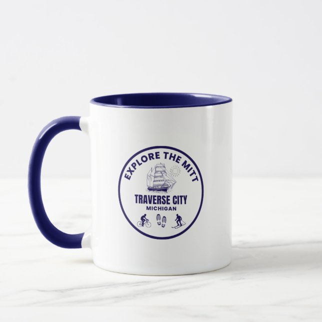 Traverse City Michigan Coffee Mug (Left)