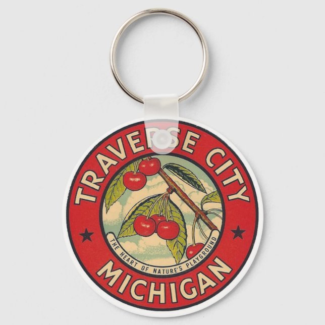 Traverse City, Michigan  Keychain (Front)