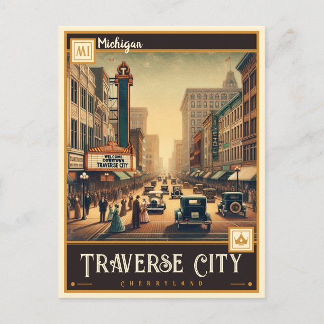Traverse City, Michigan | Vintage Postcard (Front)