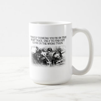 Traversée mauvaise voie Train drôle Mug