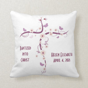 Traverser avec Coussin BaptIsmal Keepsaké à la flû