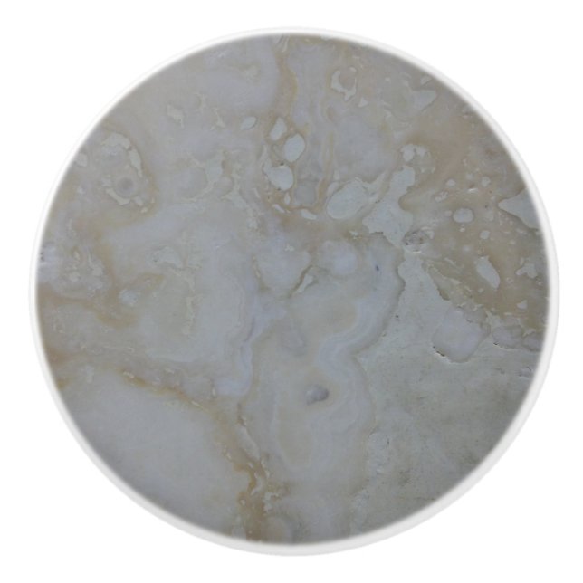 Travertine Ceramic Knob (Front)