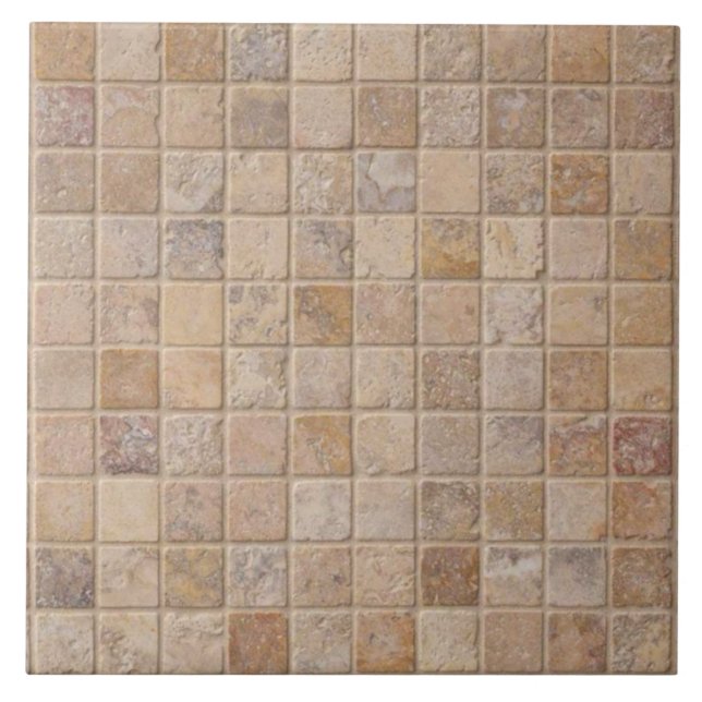 Travertine Mosaic Motif Carreaux céramique (Devant)