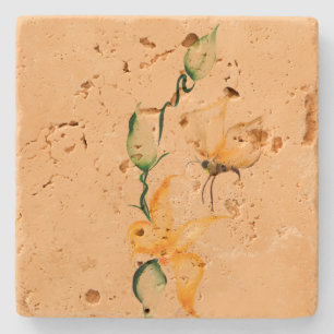 Travertine stone coaster