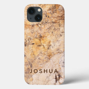 Travertine Stone Phone/iPad Case Custom Name