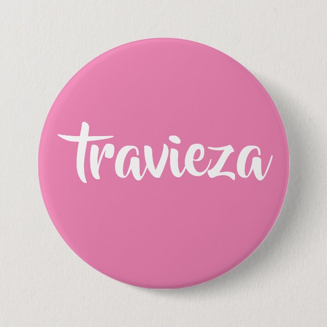 travieza 3 inch round button (Front)