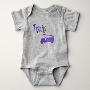 Travis Nom Avec Camion de Pompiers, Body Bébé