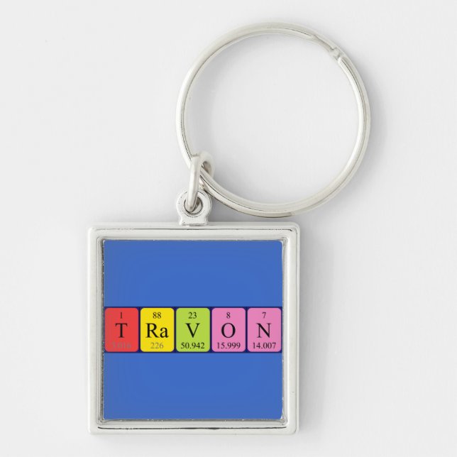 Travon periodic table name keyring (Front)