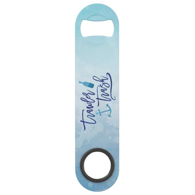 Trawler Trash (Personalized with boat name) Speed Bottle Opener (Front)
