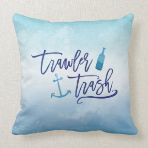 Trawler Trash Throw Pillow
