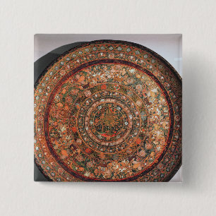 Tray from the Michoacan tribe 2 Inch Square Button