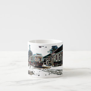 TRC Neon streetcar at stn Espresso Mug