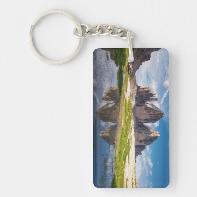 Tre Cime di Lavaredo/Drei Zinnen Dolomite mountain Keychain (Front)