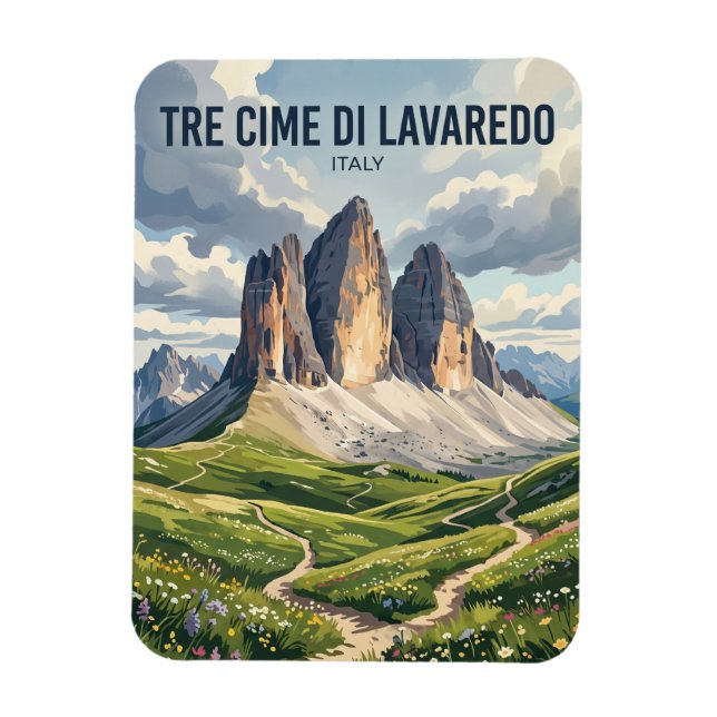 Tre Cime di Lavaredo Italy Magnet (Vertical)