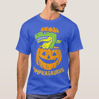 Tre Halloween Pumpkasaurus Kids Boy Pumpkin Dinosa T-Shirt