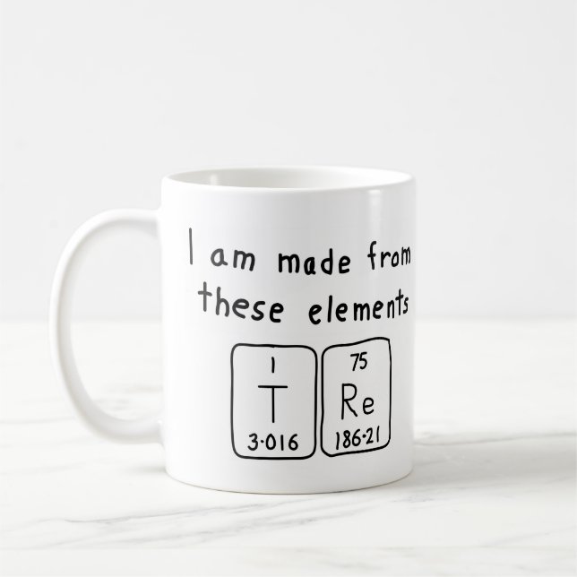 Tre tasse de nom de table périodique (Gauche)