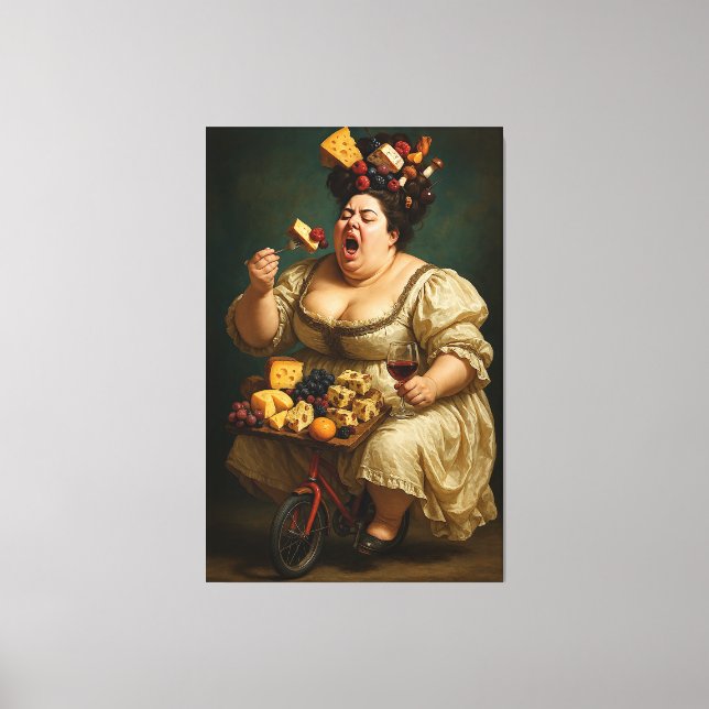 "Tread Lightly, Eat Heavily" Surreal Art Work Canvas Print (Front)