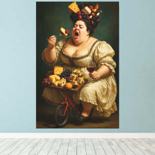 "Tread Lightly, Eat Heavily" Surreal Art Work Canvas Print