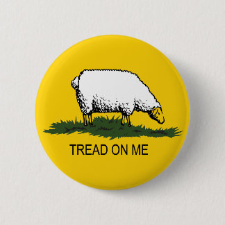 "Tread on me" sheep pin