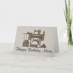 Treadle Sewing Machine & Kittens Card