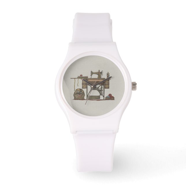 Treadle Sewing Machine & Kittens Watch (Front)