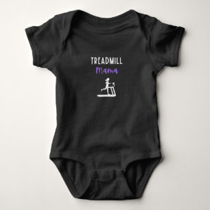 Treadmill Mama Runner Mom Running Workout Home Gym Baby Bodysuit