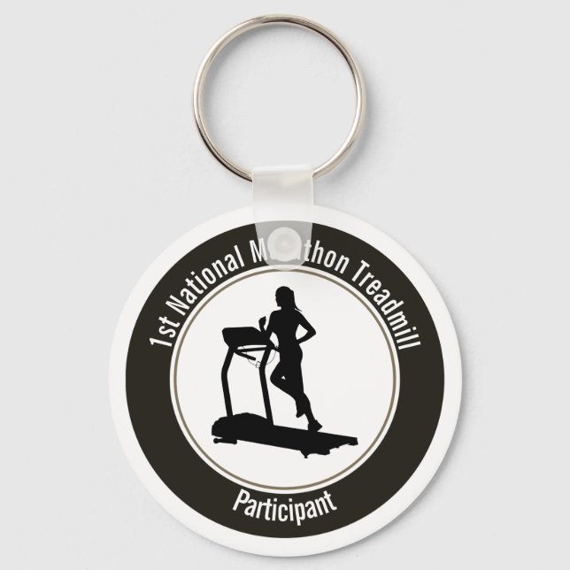 Treadmill Marathon Keychain (Front)