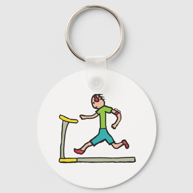 Treadmill Running Keychain (Front)