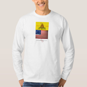 treadonme copy, revolutionary-war-flag, cd-logo-wt T-Shirt