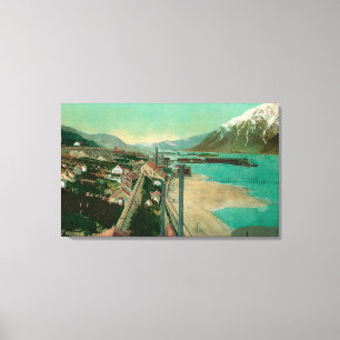 Treadwell, AK and Douglas City and Juneau in Canvas Print