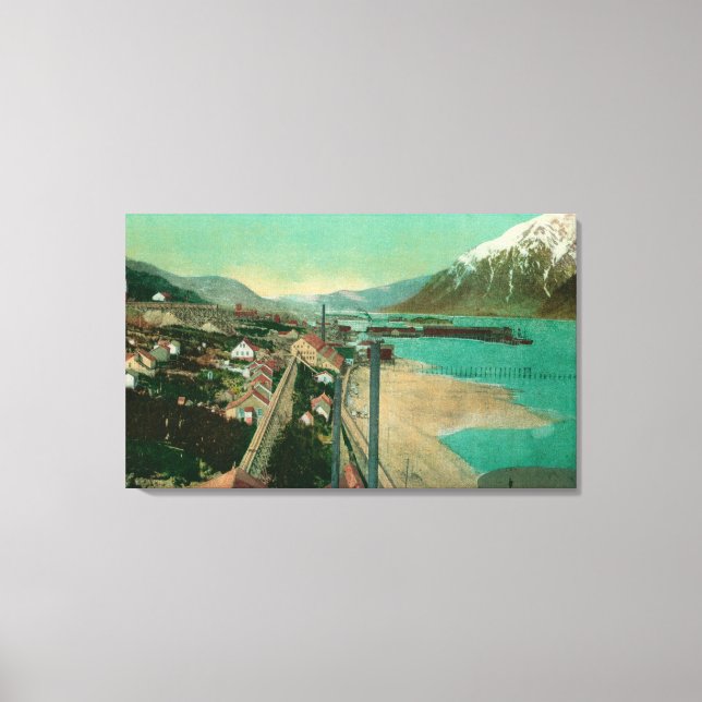 Treadwell, AK and Douglas City and Juneau in Canvas Print (Front)