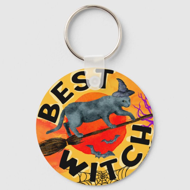 Treak or Treat Scary Halloween Pumpkin  Keychain (Front)