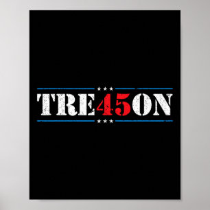 Treason 45 2020 Election Anti Trump Democrat Gift Poster
