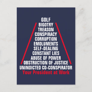 Treason Collusion Corruption Obstruction Trump Aug Postcard