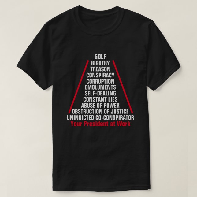 Treason Collusion Corruption Obstruction Trump Aug T-Shirt (Design Front)
