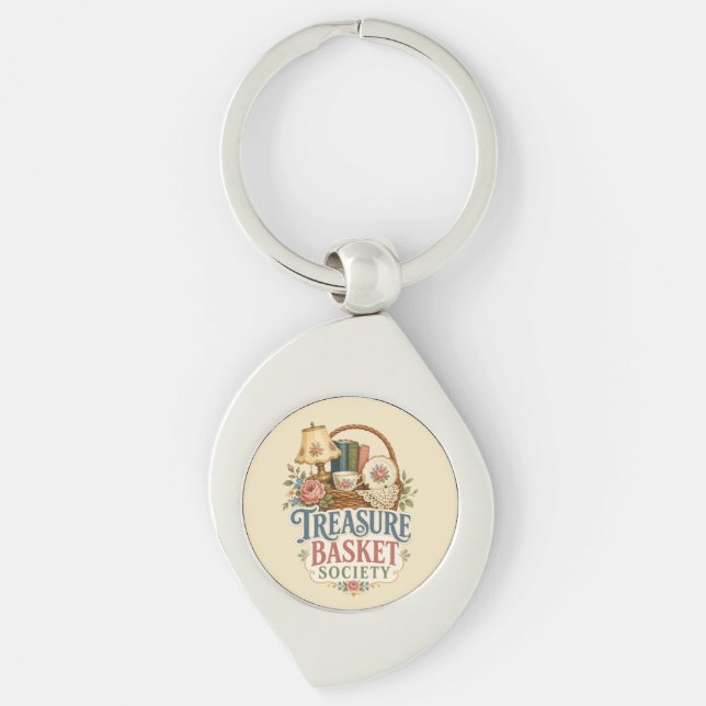 Treasure Basket Society Cottagecore Keychain (Front)