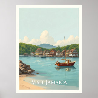 Treasure Beach, Jamaica – Fishing Village travel Poster
